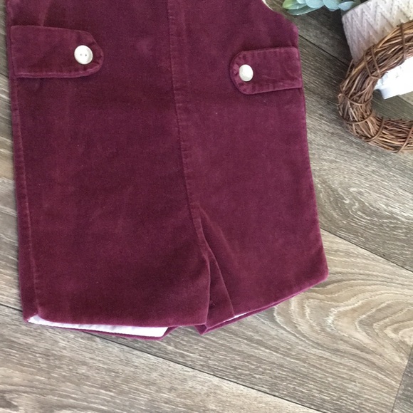 Vintage boys 12 month velvet lined short alls - Picture 4 of 6